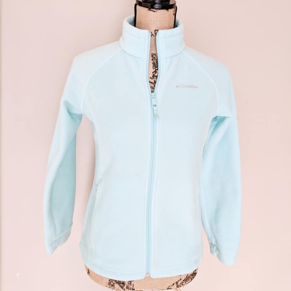 Columbia Girls Blue Fleece Spring Jacket 14/16